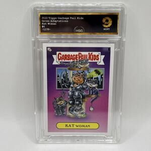 Kat Woman 2022 Garbage Pail Kids #6 Book Worms Sticker Gross Adaptations